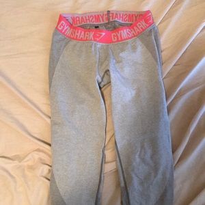 GYMSHARK flex leggings light gray/pink